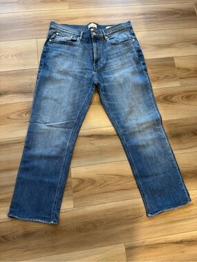 Frame Denim Men's Straight-Leg Washed Blue Jeans